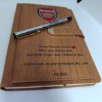 Personalized Arsenal Notebook & Engraved Pen Gift | Custom Journal Set