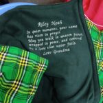 Personalized Green Fleece Blanket – Custom Embroidered Gift in Kenya