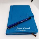 Personalized Premium A5 Leather Notebook & Engraved Pen Gift Set Personalized A5 Leather Notebook - Image 4