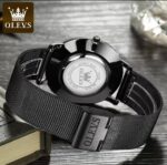 OLEVS Men's Mesh Strap Quartz Watch | Slim Analog Wrist Watch - Image 4