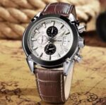 MEGIR Men's Leather Chronograph Quartz Watch – Multifunction Analog Wrist Watch - Image 4