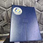 PU Leather Certificate Holder A4 Presentation Folder with Magnetic Closure
