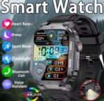 HW57 Smart Watch with AMOLED Display, Bluetooth Calling & LED Flashlight – Black  Focus Keyword - Image 4