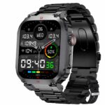 HW57 Smart Watch with AMOLED Display, Bluetooth Calling & LED Flashlight – Black  Focus Keyword