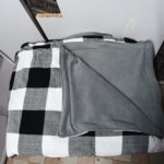 Personalized Fleece Blanket with Embroidery – Buffalo Plaid Sherpa Throw Blanket - Image 3