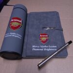 Personalized Arsenal Gift Set | Custom Notebook, Thermal Flask & Engraved Pen