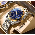 TISSELLY Blue Gold Men's Watch | Luxury Stainless Steel Quartz Watch