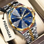 POEDAGAR Men's Luxury Watch Kenya | Stainless Steel Waterproof Quartz Watch