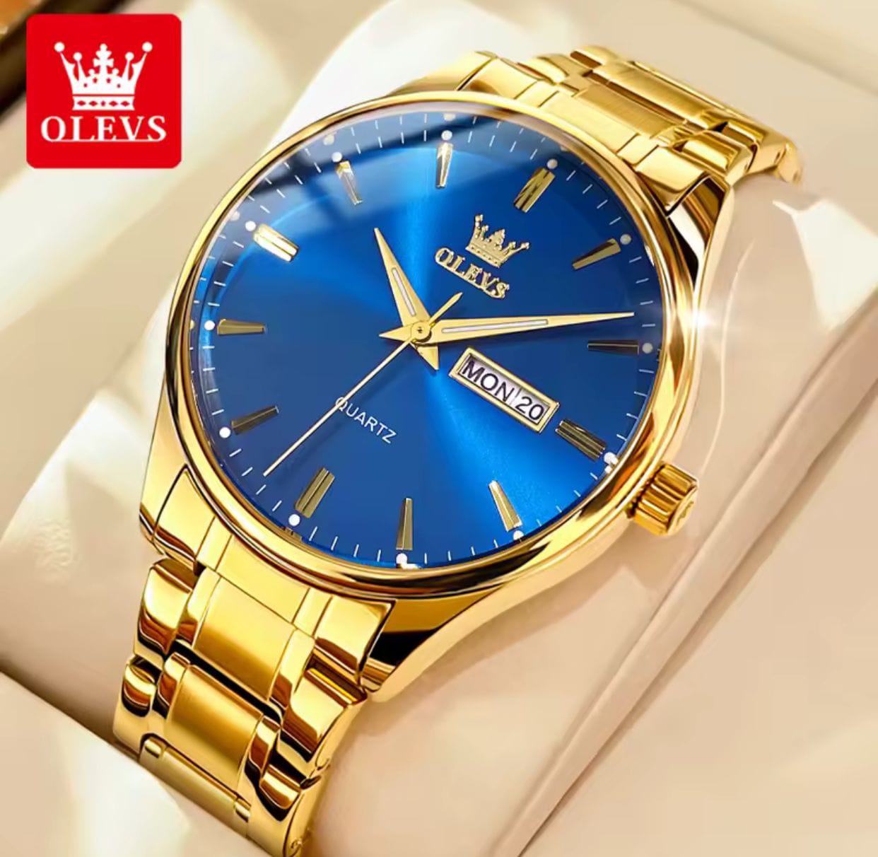 WhatsApp Image 2026-08-01 at 15.25.43 OLEVS Men's Quartz Watch – Luxury Stainless Steel Waterproof Wrist Watch - Image 1
