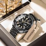 Poedagar Men's Quartz Watch – Luxury Stainless Steel Waterproof Wristwatch - Image 4