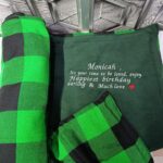 Personalized Green Fleece Blanket Gift Set Kenya