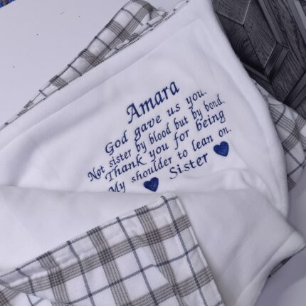 Personalized White Fleece Blanket Kenya