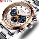 Curren Men's Two-Tone Rose Gold Silver Watch