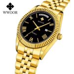 WWOOR Men's Gold Black Watch