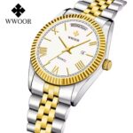 WWOOR Men's Two-Tone White Watch