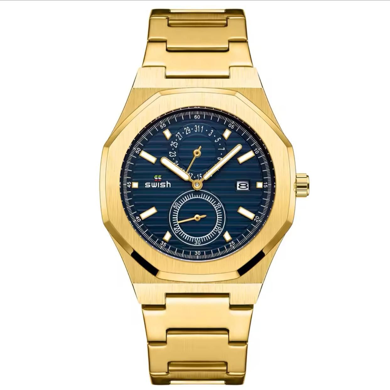 WhatsApp Image 2026-08-15 at 11.58.17 Swish Men's Gold Blue Watch