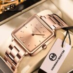Hannah Martin Square Rose Gold Watch