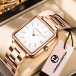 Hannah Martin Square Rose Gold Watch