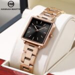 Hannah Martin Square Rose Gold Watch