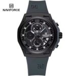 NAVIFORCE Black Silicone Men Watch
