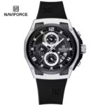 NAVIFORCE Silver Black Men Watch