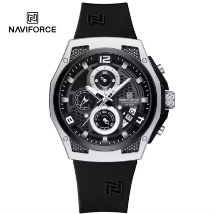 NAVIFORCE Silver Black Men Watch