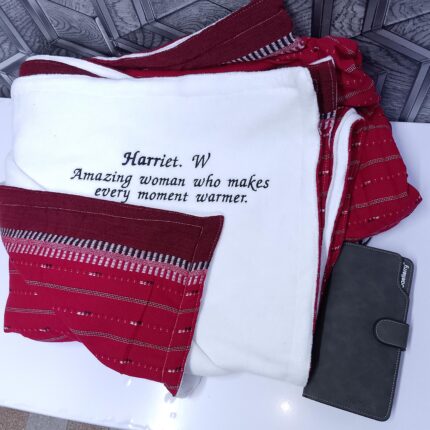customized maasai fleece gift set