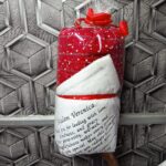 Personalized Maasai Fleece Blanket – Custom Embroidered Red Star Shuka Gift - Image 2