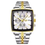 LIGE 8935 Square Chronograph Watch