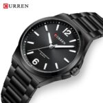 Curren Black Dial Stainless Steel Watch