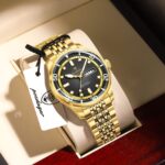 Poedagar Men's Gold Stainless Steel Watch