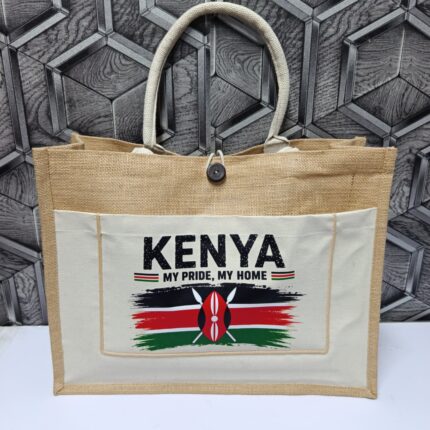 Kenya Branded Jute Tote Bag