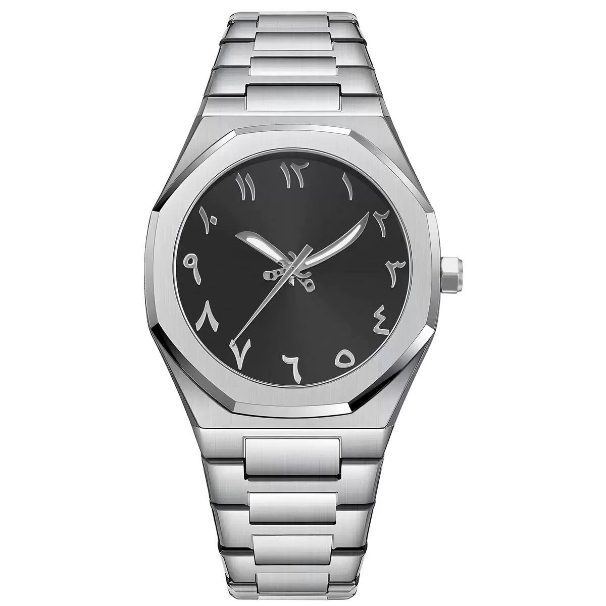 WhatsApp Image 2026-08-22 at 10.19.13 Arabic Numerals Silver Men Watch