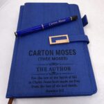 Custom Executive Leather Notebook and Pen Set