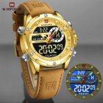 NAVIFORCE Gold Dual Display Watch