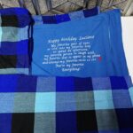Personalized Embroidered Birthday Maasai Fleece Blanket