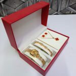 Women's Gold Watch Jewelry Set