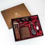 JESOU Men's Brown Gift Set