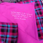 Personalized Pink Blue Maasai Fleece Blanket