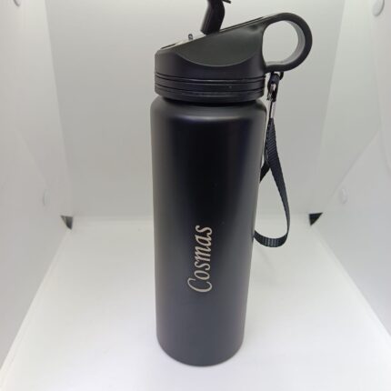 Personalized Matte Black Water Bottle
