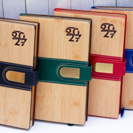 2027 A5 Wooden Executive Diary