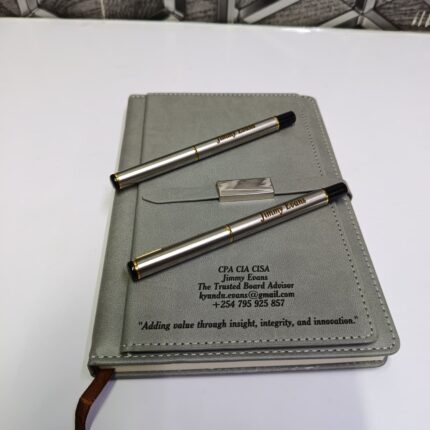 Executive Custom Leather Notebook Set