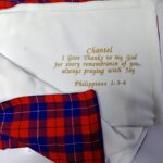 White Custom Maasai Fleece Blanket