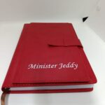 Red Executive Custom Leather Notebook