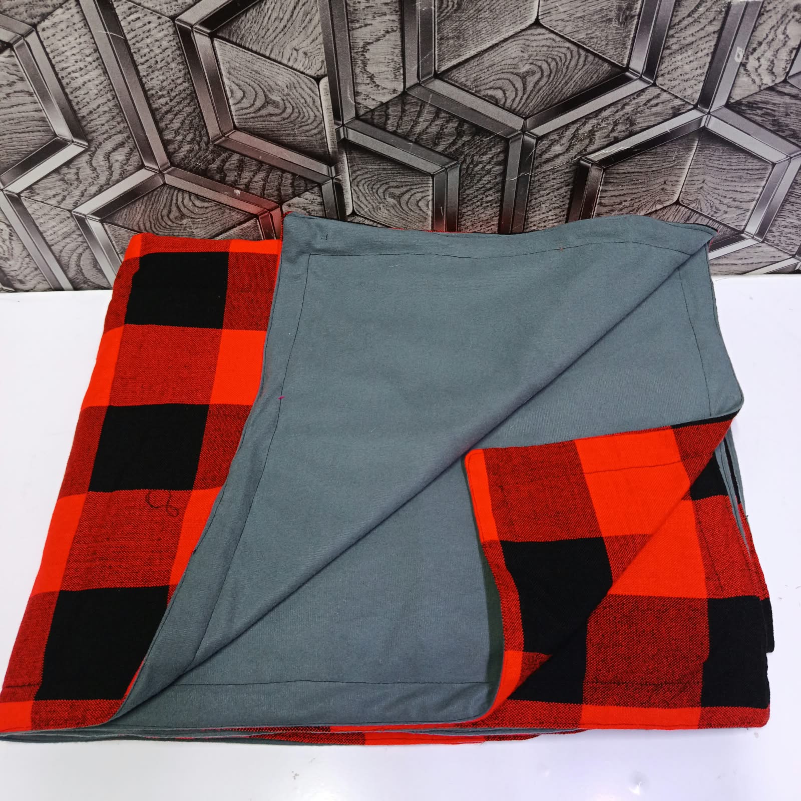 Custom Red Maasai Fleece Blanket Custom Red Maasai Fleece Blanket