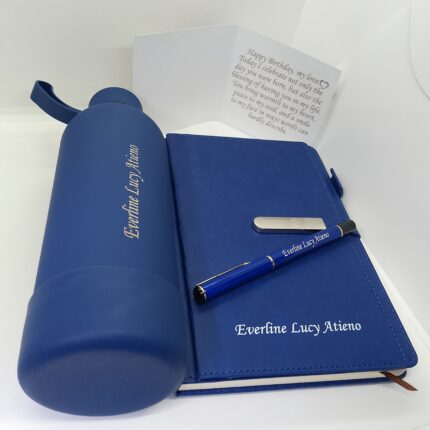 blue notebook gift set