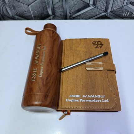 brown 2027 diary gift set