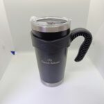 custom black travel mug