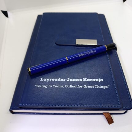 custom logo notebook and pen set