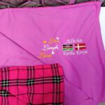 custom personalized pink Maasai blanket